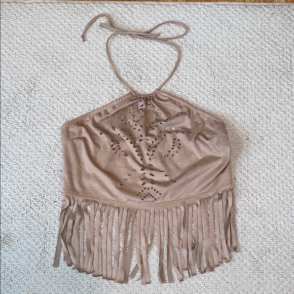 Charlotte Russe Tops - Fringe Crop Top - Boho style